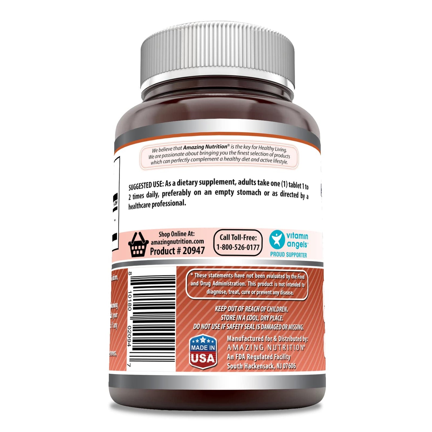 Amazing Formulas L-Lysine 1000mg Amino Acid Vitamin Supplement 180 Tablets | Non-GMO | Gluten Free | Made in USA