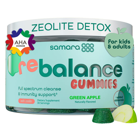 Zeolite Detox for Kids & Adults, with Chlorella & Added Minerals, Zeolite Detox Gummies, Mood, Speech & Gut Support, Vegan, Green Apple Flavor, 30 Servings