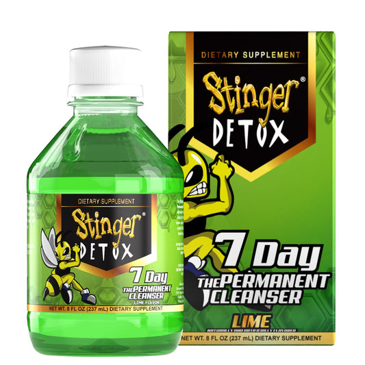 Stinger Detox 7-Day Permanent Drink - Lime Flavor - 8 FL OZ