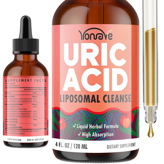 Liposomal Uric Acid Drops, Tart Cherry Supplement with Celery Seed & Boswellia Extract - Muscle, Detox, Joint and Kidney, Uric Acid Cleanse Liquid Supplement- 4 FL OZ (1 Bottle)