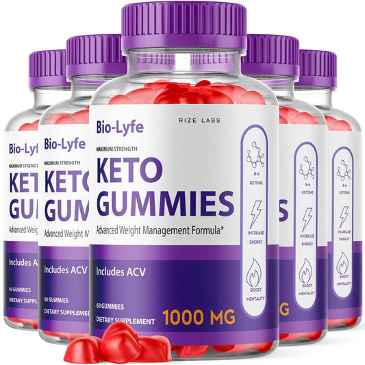 rize labs - BioLyfe Keto ACV Gummies Advanced Formula Apple Cider Vinegar Maximum Strength (Pack of 5) (300 Gummies)
