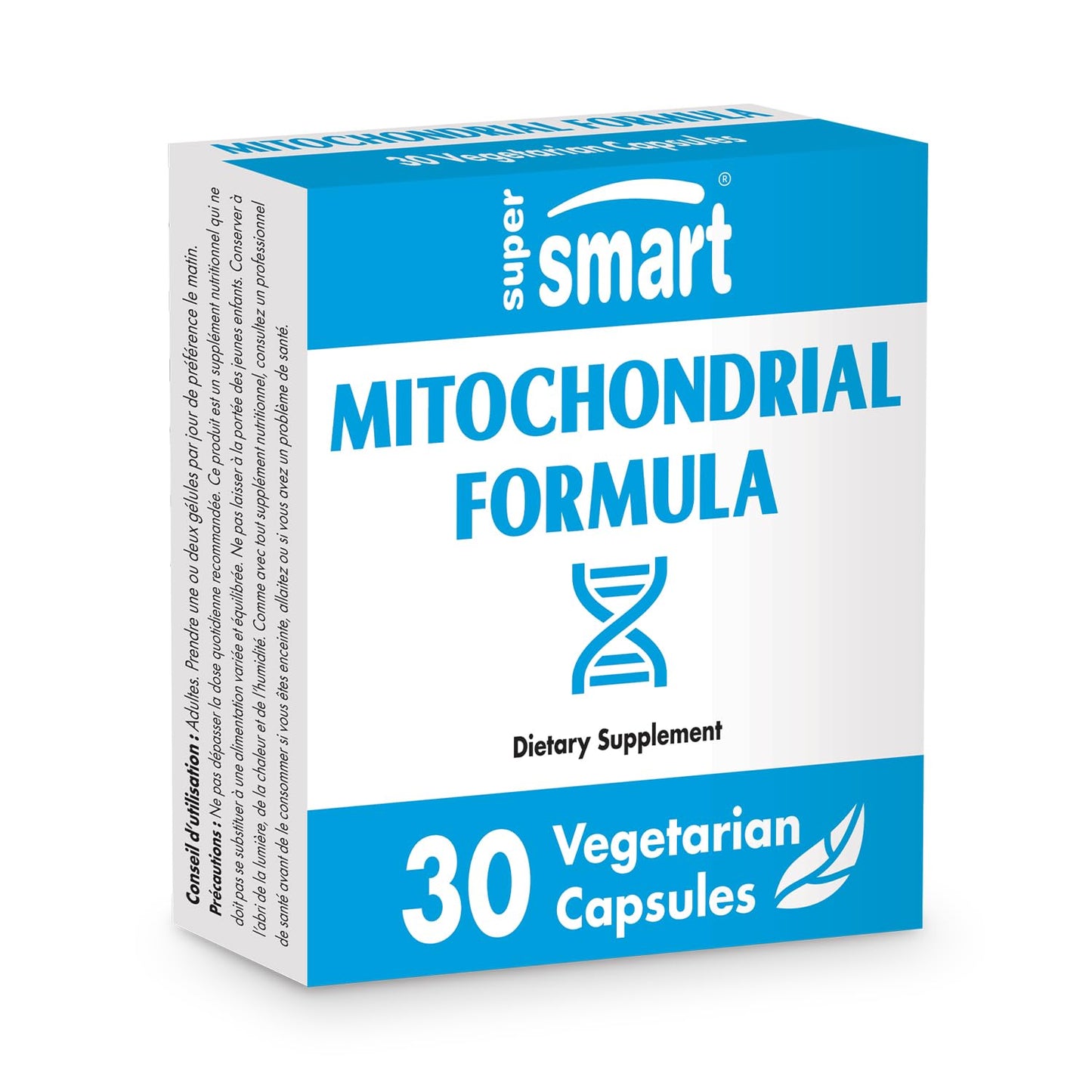 Supersmart - Mitochondrial Formula with PQQ - Anti Aging - Rejuvenates Senescent Cells by generating New Mitochondria | Non-GMO & Gluten Free - 30 Vegetarian Capsules