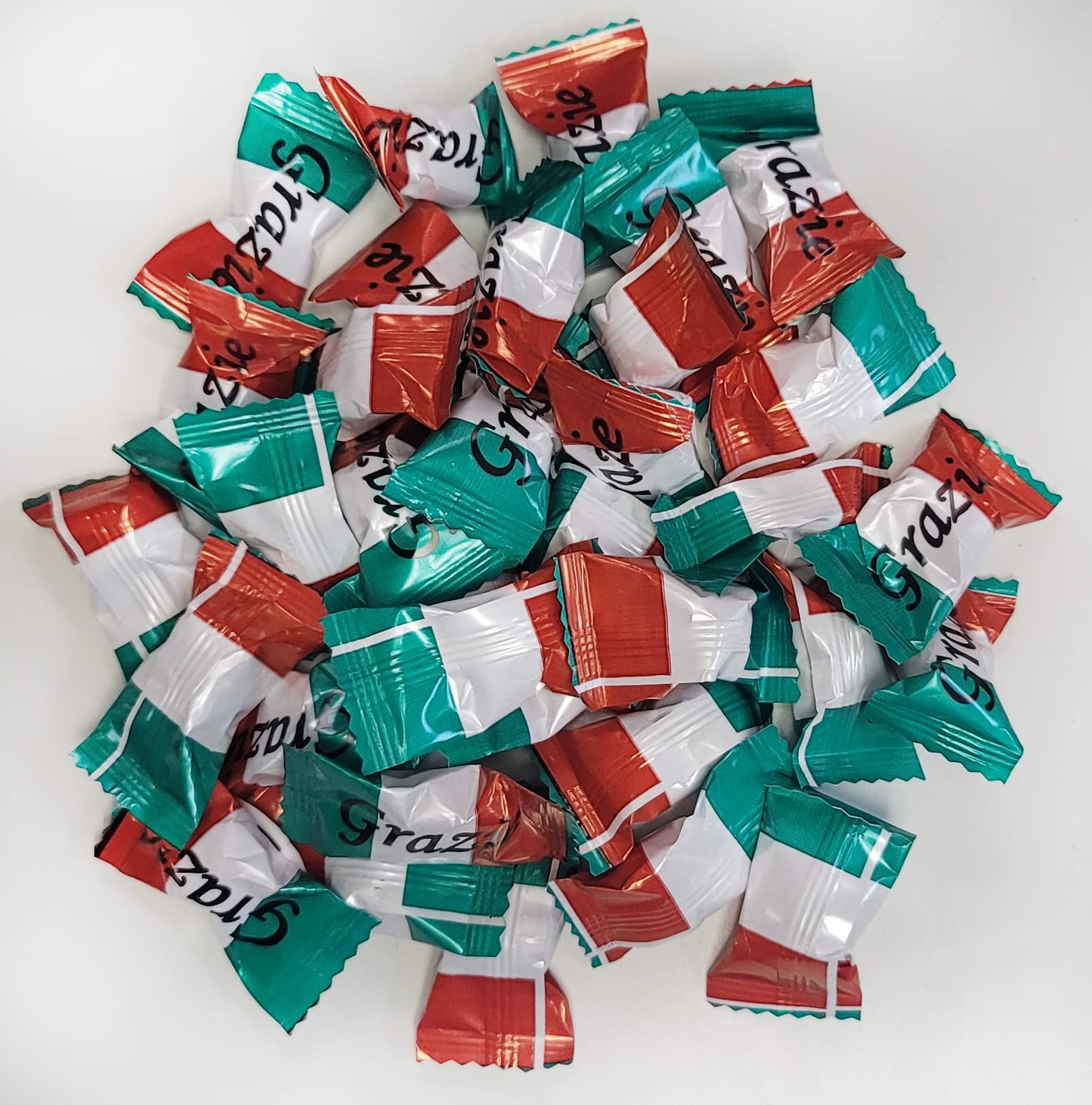 Grazie Wrapped Peppermint Balls 100 CountItalian Favors Candy Buffets Italian Flag Themed Events