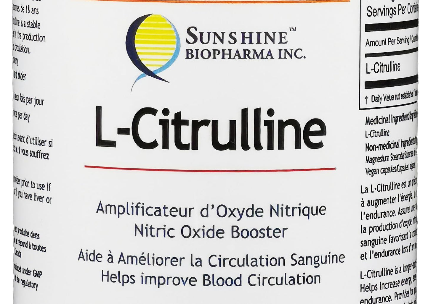 Sunshine Biopharma Citrulline 100 Capsules, Workout Supplement. Increase Blood Flow to Muscles to Enhance Exercise Performances. Vegan Certified