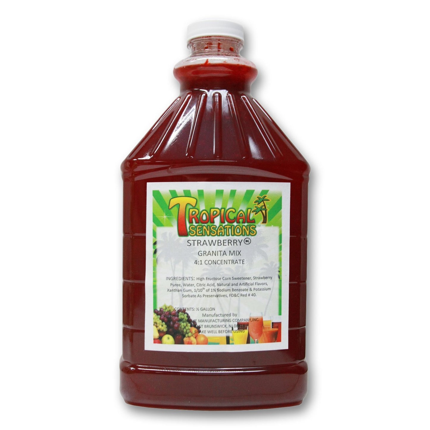 Strawberry Frozen Drink Mix Tropical Sensations 1 bottle 64 oz
