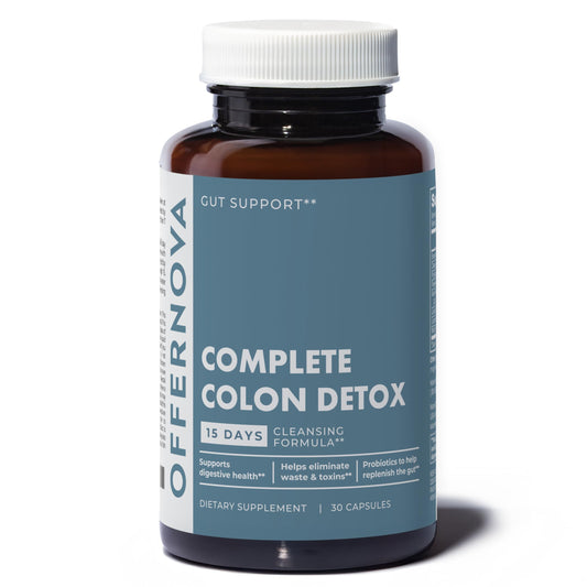 Offernova Complete Colon Detox 15 Days 30 Capsules, All Natural Colon Cleanser for Bloating and Constipation Relief for Women & Men, Advanced Gut Cleanse Detox