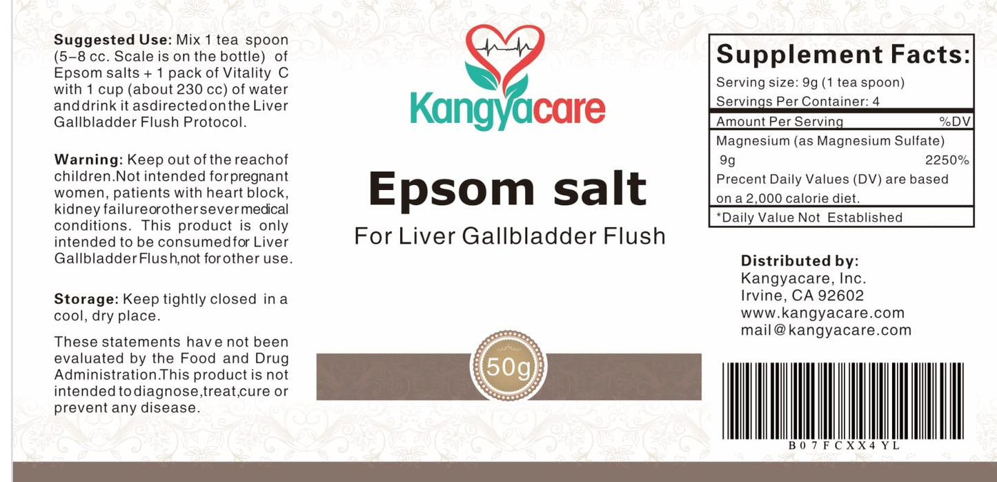 Kangyacare Liver Gallbladder Flush 肝胆排毒 - 1-Night Liver and Gallbladder Cleanse, Liver Detox Protocol - Cleans Liver, Gallbladder & Bile Duct Tract & Colon