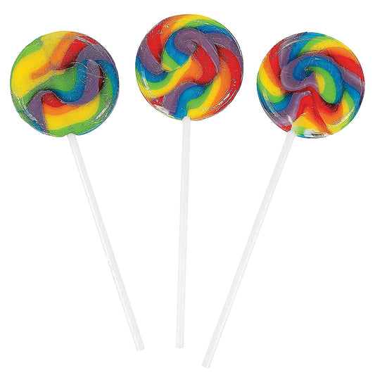 Fun Express Mini Rainbow Swirl Lollipops Pack of 38 125 Pounds