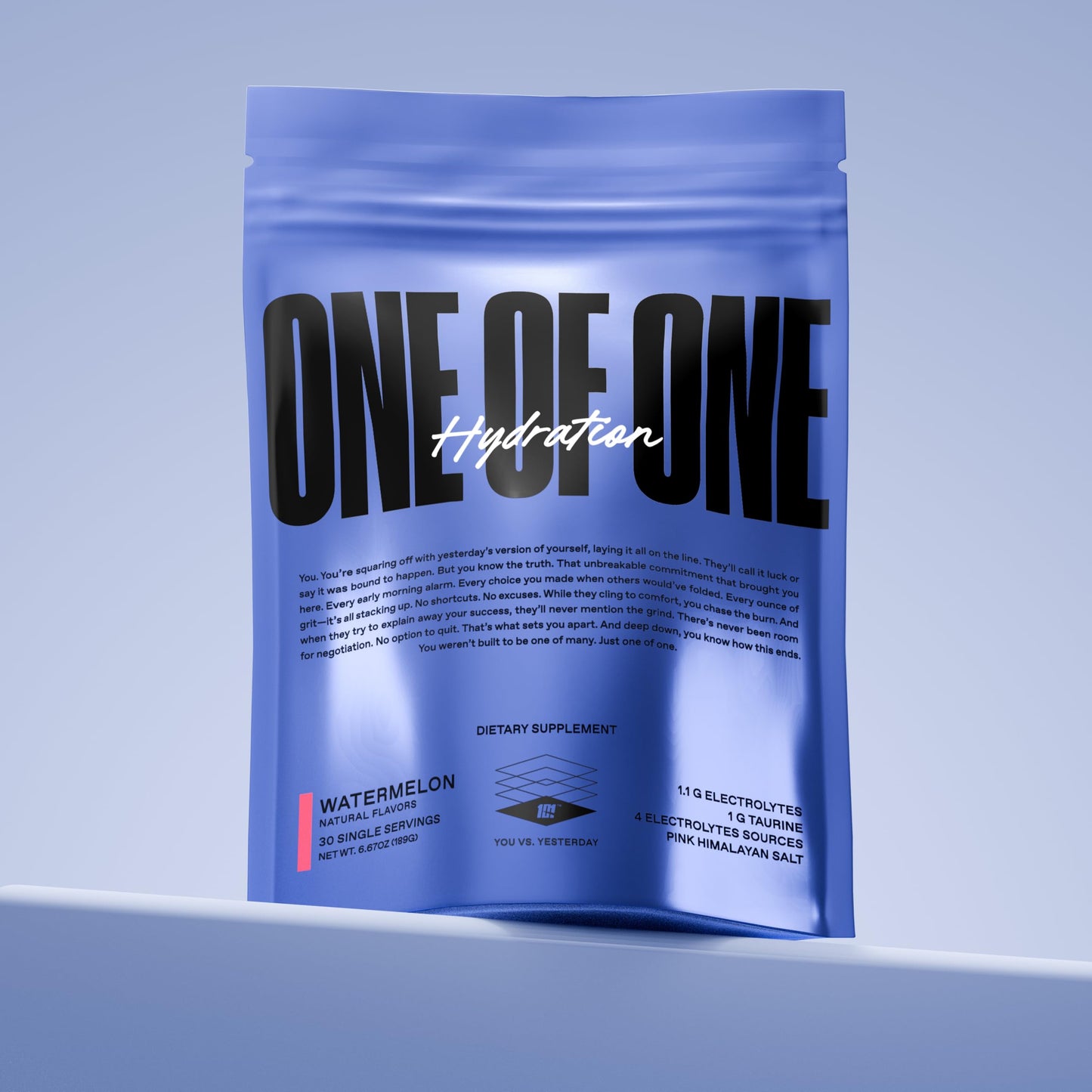 ONE of ONE Hydration Electrolyte Powder - Fast-Acting Hydration with Science-Backed Electrolytes, Essential Minerals & Vitamins - Zero Sugar, Vegan, Gluten-Free - Watermelon Flavor, 30 Servings