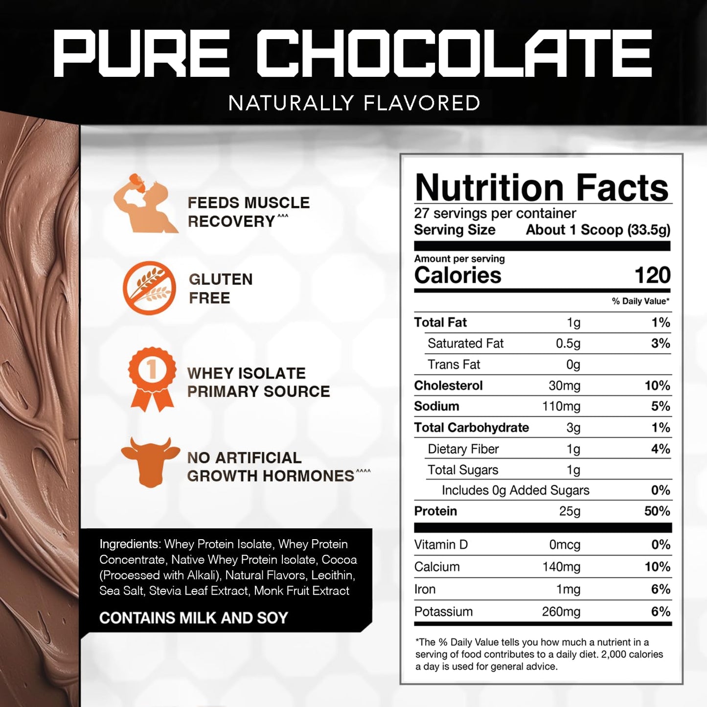 Naturally Flavored Rival Whey - Pure Chocolate 2lb