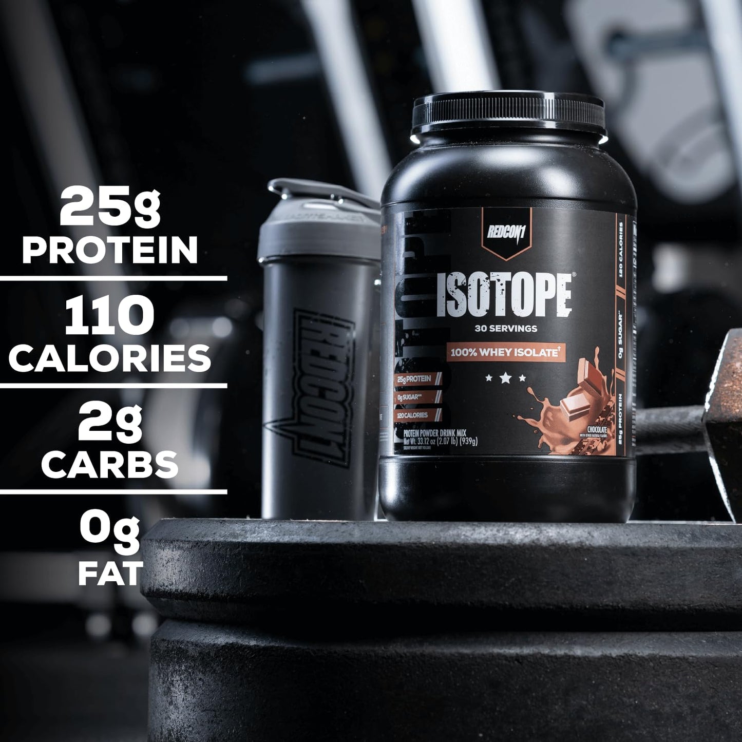 REDCON1 Isotope 100% Whey Isolate, Vanilla - Keto Friendly Whey Protein Powder - Low Carb + Zero Sugar Whey Protein Isolate - Keto Protein Powder (71 Servings)