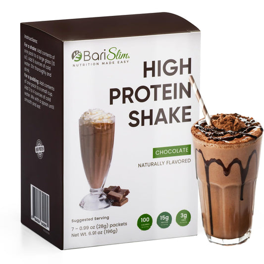 BariSlim High Protein Shake - Delicious & Nutritious Meal Replacement Shake - Low Sugar & Carb - Formulated for Bariatric Patients & Post-Weight Loss Surgery Support | Chocolate Shake (9 oz)