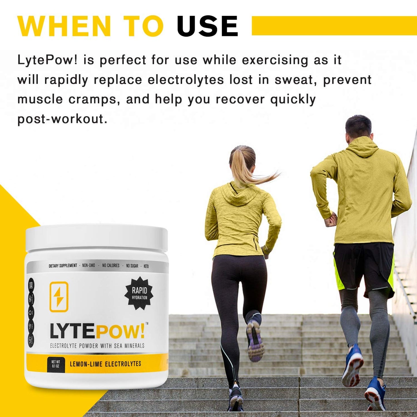LytePow Electrolytes Powder with Sea Minerals - Lemon-Lime Hydration Supplement - 90 Servings - Non-GMO, No Calories, or Sugar - Delicious Keto Replenishment Drink Mix - Perfect for Exercising