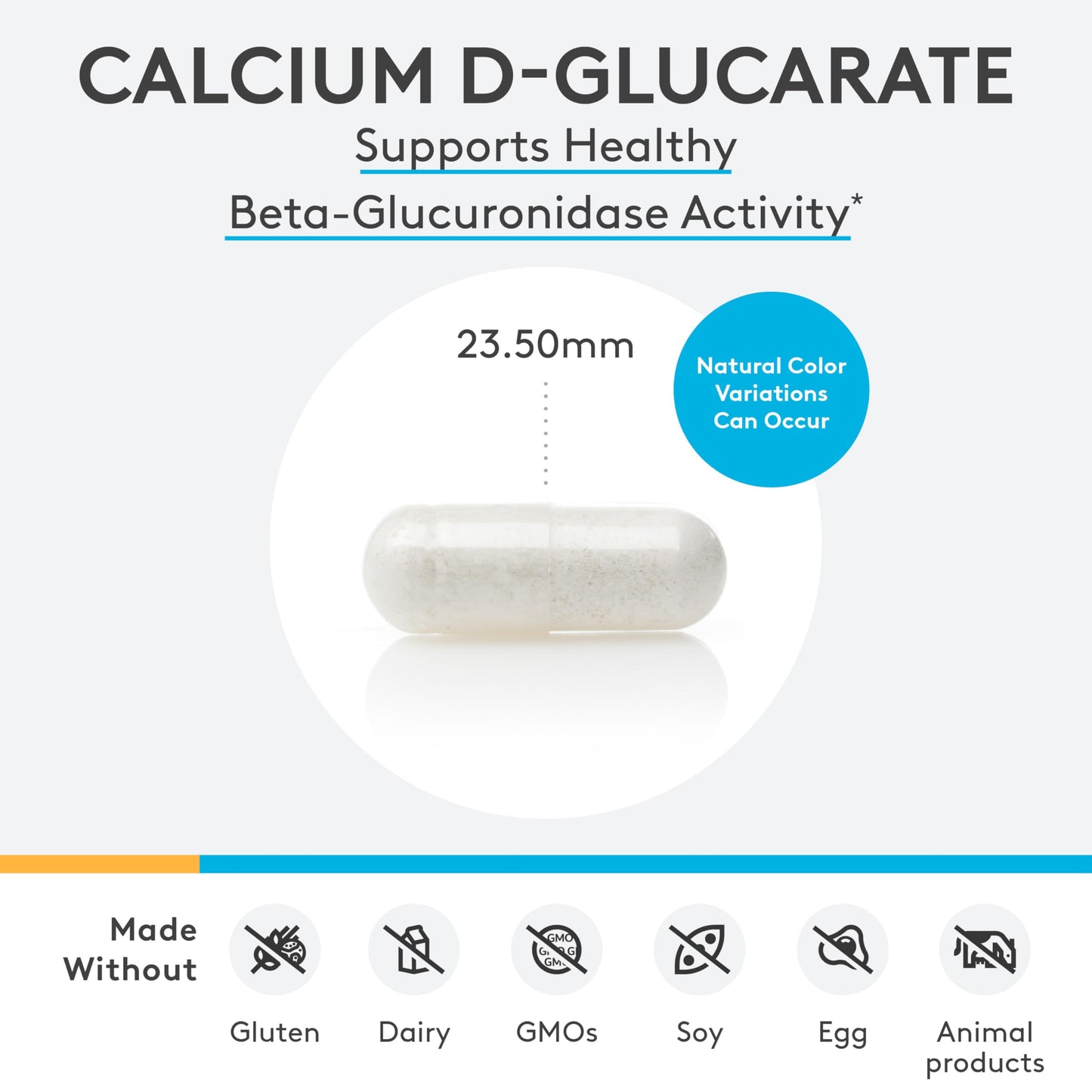 XYMOGEN Calcium D-Glucarate 500mg - Supplement to Support Healthy Detox of Fat-Soluble Toxins, Hormones Like Estrogen + Androgens (90 Capsules)