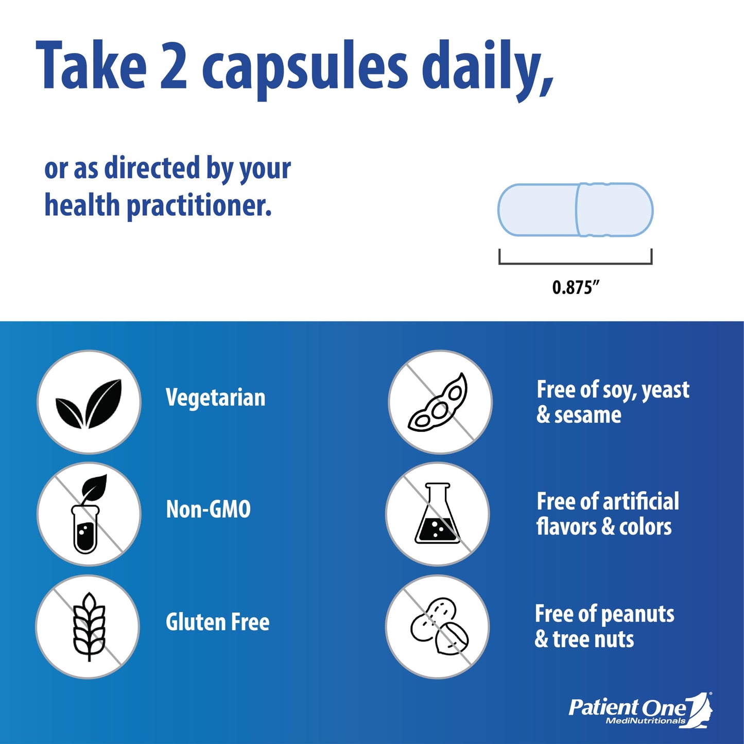 Patient One NeuroOne | Supplement to Support Memory, Cognition, Mood and Focus* | with Citicoline, Acetyl-L-Carnitine, Gingko and More | 60 Capsules
