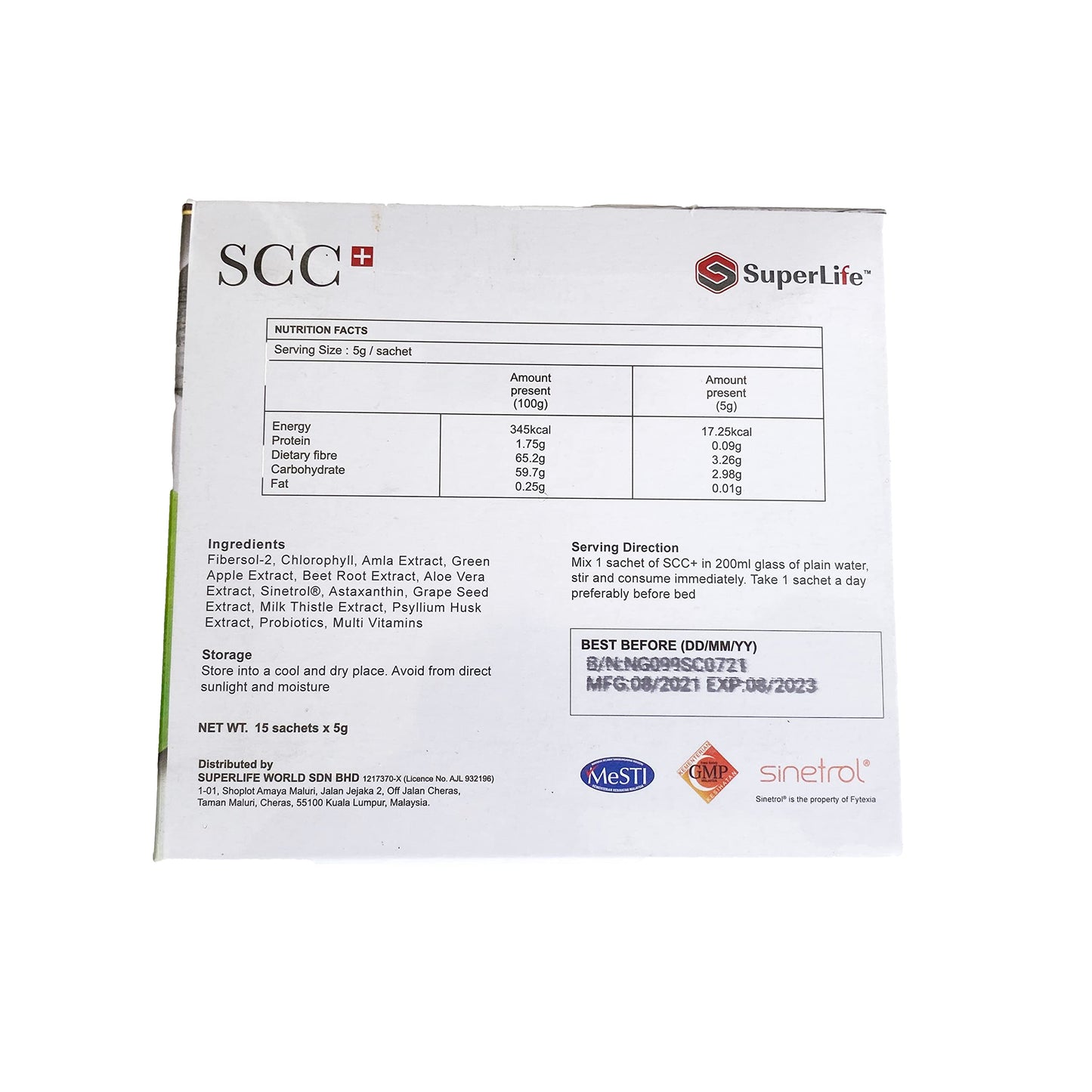 SCC+ (SCC15 Newly Improved) Superlife Colon Care