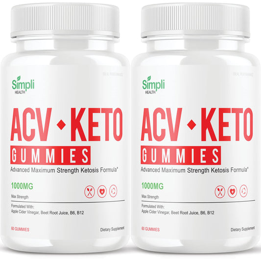 IDEAL PERFORMANCE (2 Pack) Simpli ACV Ketos Gummies Simpli Health Gummies Simplihealth Gummies Simply Acc (120 Gummies)