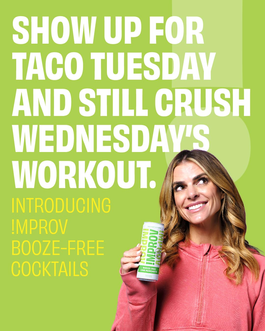 IMPROV BoozeFree Cocktails 12oz NonAlcoholic Beverage Mocktail Drink Mixer Vegan Gluten Free Zero Proof 4Pack Lime Margarita