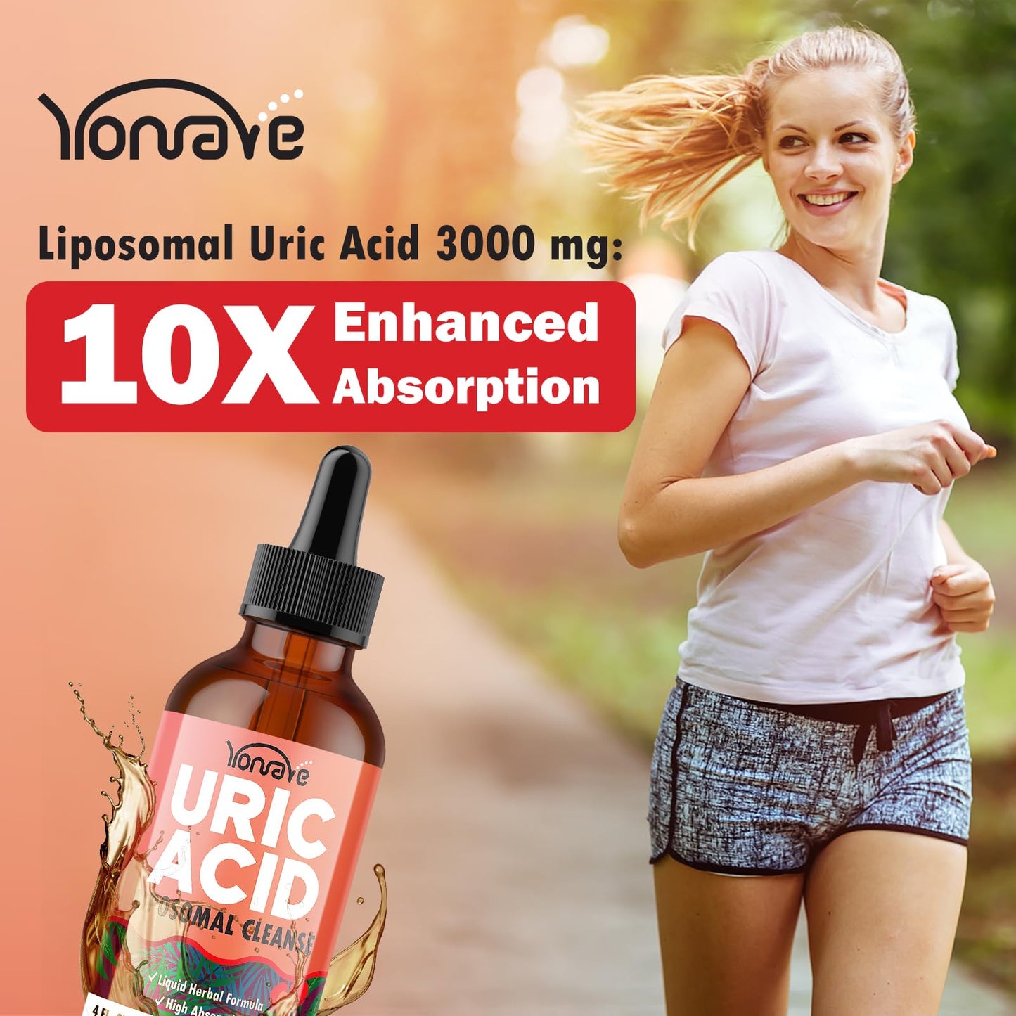 Liposomal Uric Acid Drops, Tart Cherry Supplement with Celery Seed & Boswellia Extract - Muscle, Detox, Joint and Kidney, Uric Acid Cleanse Liquid Supplement- 4 FL OZ (1 Bottle)
