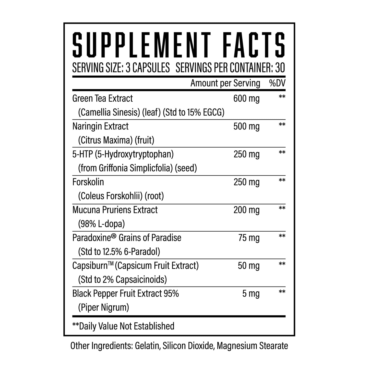 Huge Supplements Exterminate Thermogenic Fat Burner for Men & Women, Supports Weight Loss, Enhances Metabolism, Boosts Caloric Expenditure & Appetite Suppression - 100% Stimulant-Free (No Caffeine)