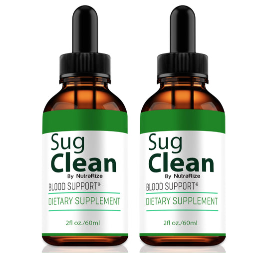 (2 Pack) Sug Clean Drops, Official SugClean Liquid Formula, All-Natural and Clean Blend to Support Healthy Circulation, Stable Levels & Health, Official Sug Cleanse Detox Gotas Review (60 Servings)