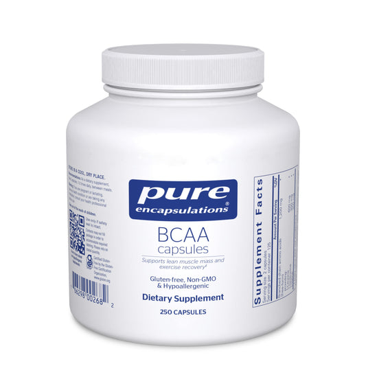 Pure Encapsulations BCAA Capsules | Hypoallergenic Supplement to Support Muscle Function During Exercise* | 250 Capsules