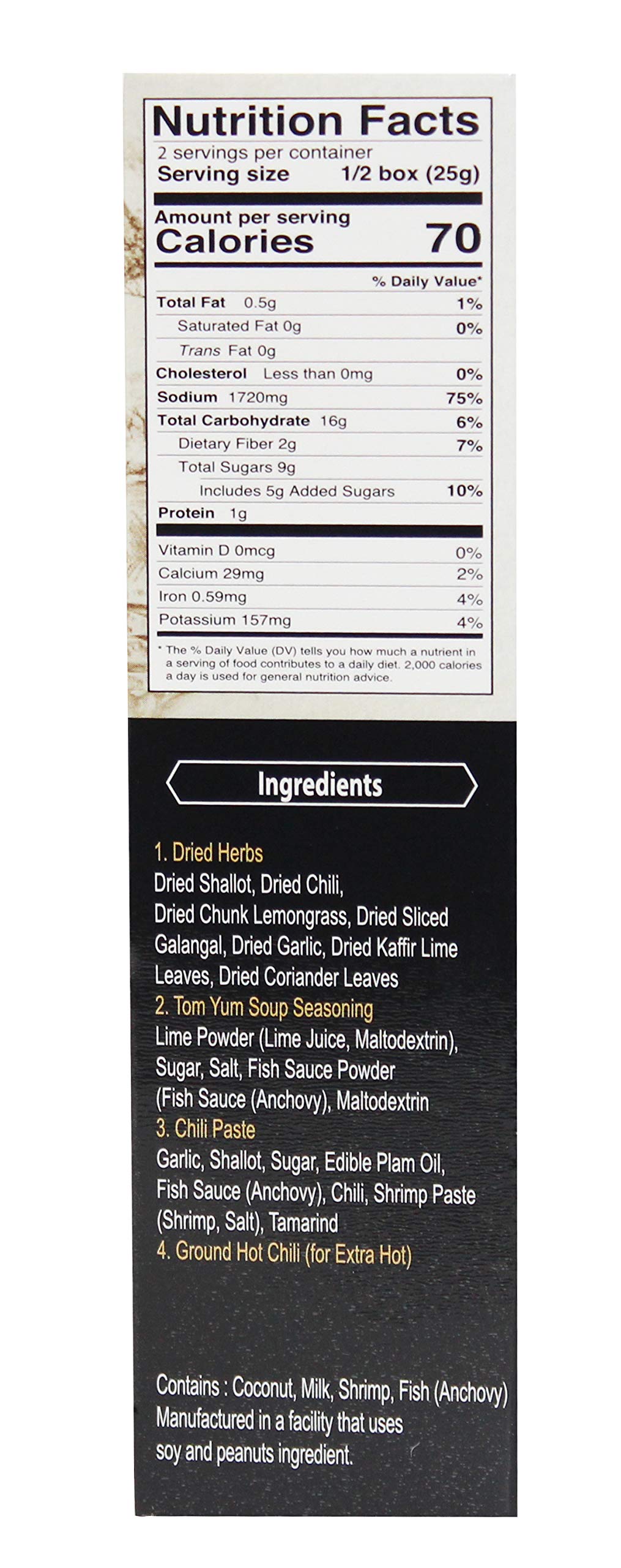 Elephant King Tom Yum Soup 6 servings 50 Gram Pack of 6