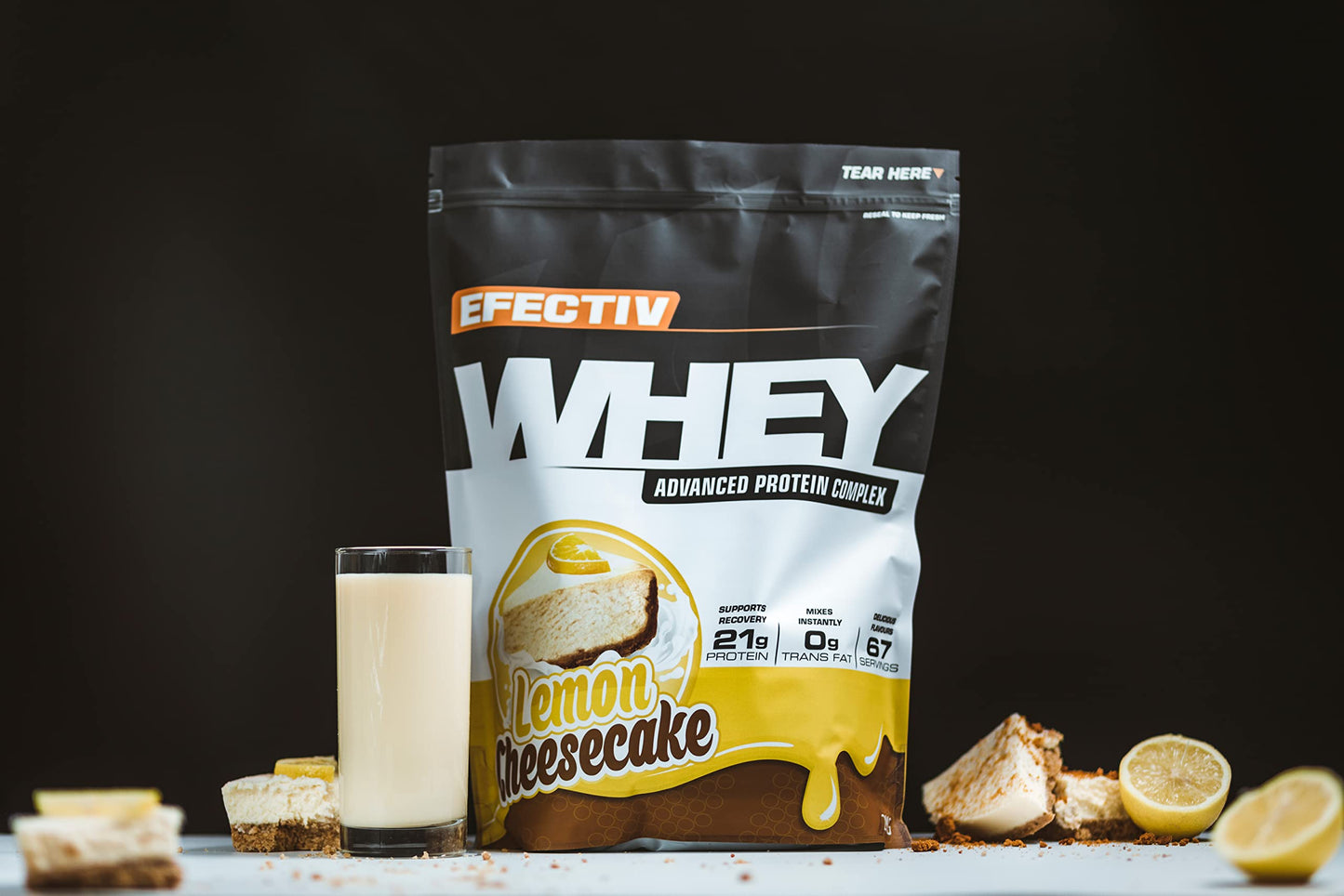 Efectiv Sports Nutrition 2Kg Lemon Cheesecake Whey Shake by Efectiv Sports Nutrition
