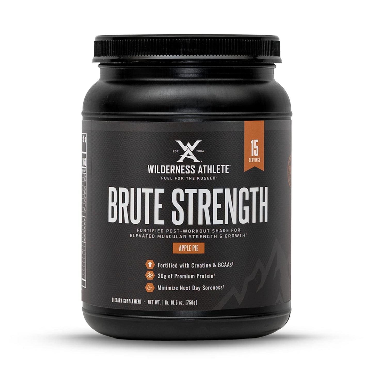 Wilderness Athlete - Brute Strength BCAA Post Workout | BCAA Creatine Workout Powder - Premium Post Workout Recovery Drink | 15 Serving Tub (Apple Pie)