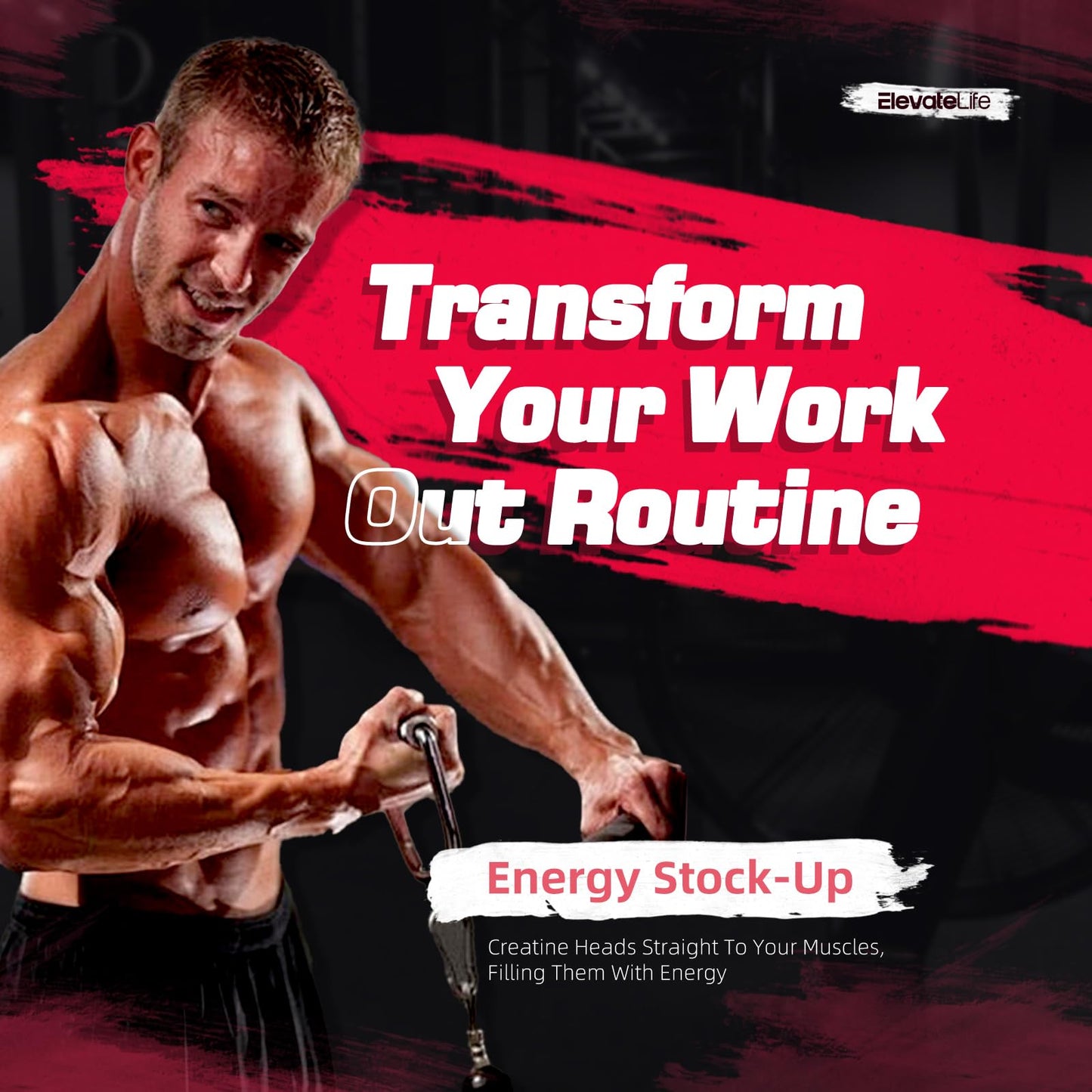 ElevateLife Creatine Monohydrate Gummies 5000mg for Men & Women, Chewables Creatine Monohydrate for Muscle Strength, Muscle Builder, Energy Boost, Pre-Workout Supplement-90 WatermelonGummies