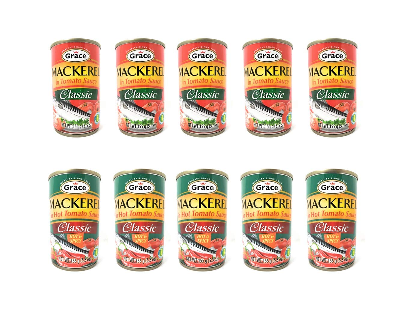 Grace Mackerel in Tomato Sauce 10 Pack Bundle