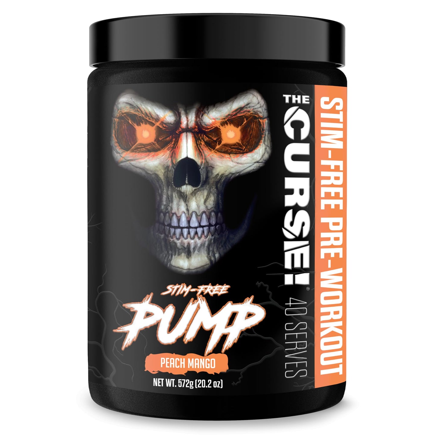 JNX SPORTS The Curse! Pump - Stim-Free Pre-Workout | Peach Mango 40 Serves | Caffeine-Free Pump Pre Workout, Non-Stim Nitric Oxide Preworkout for Men & Women