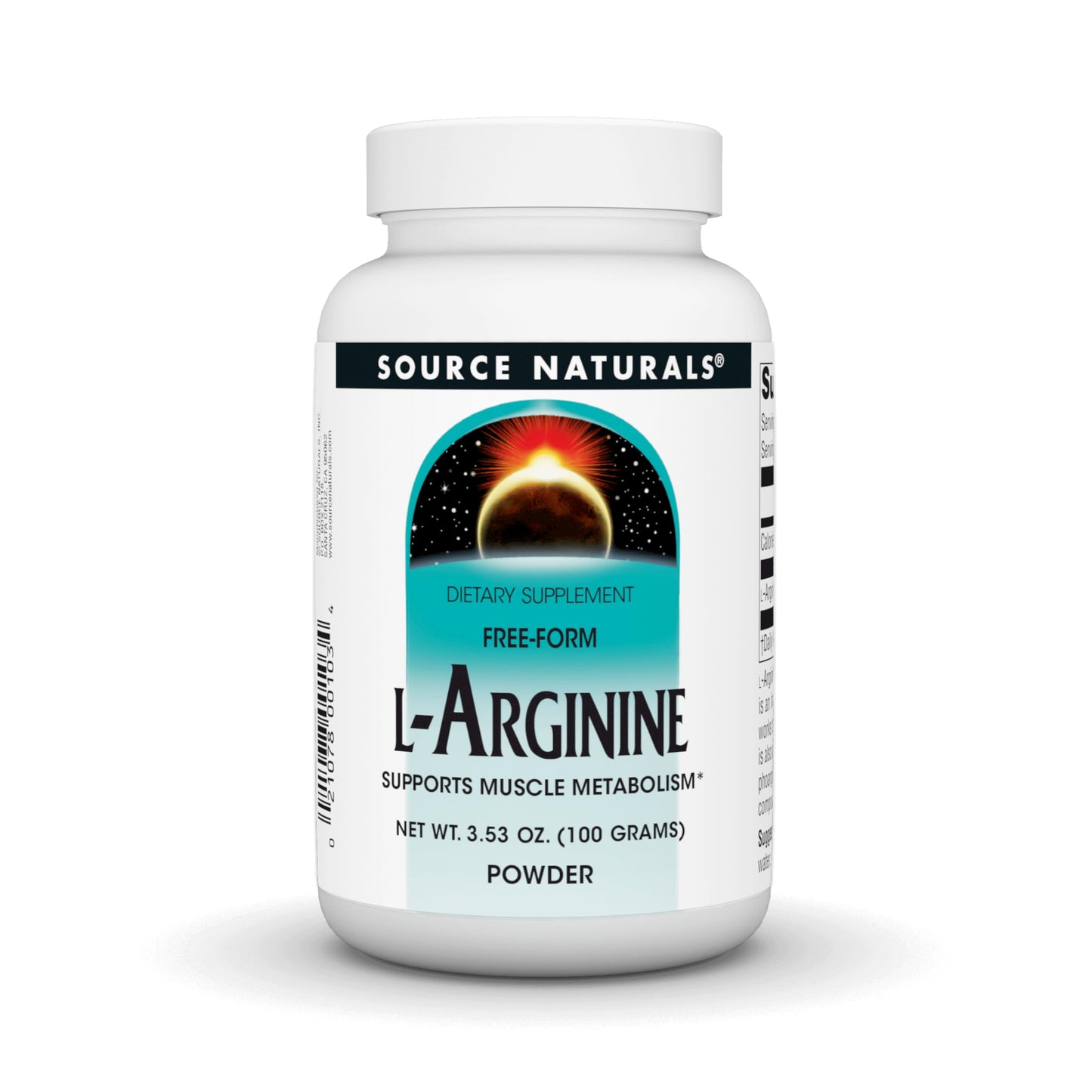 Source Naturals L-Arginine Powder Supplement, Free Form*- 100 Grams