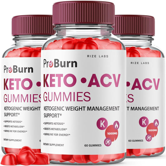 rize labs - Pro Burn Keto ACV Gummies, Advanced Formula Support Weight Loss, All Natural Apple Cider Supplement, Keto + ACV Pro Burner Gummy (180 Gummies) (Pack of 3)