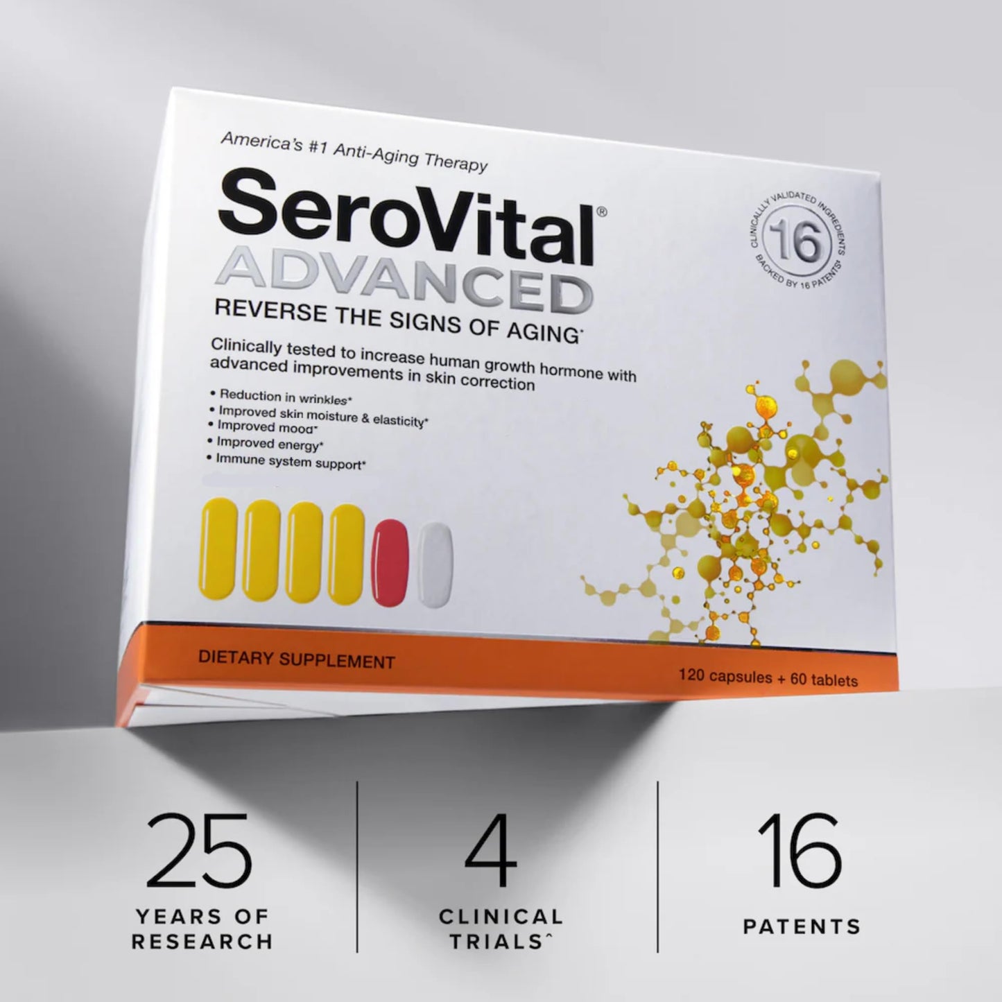 Serovital Advanced for Women - Anti-Aging Supplement for Women - HGH Supplements for Women - Skin Benefits, Energy, and Sleep - 30 Servings