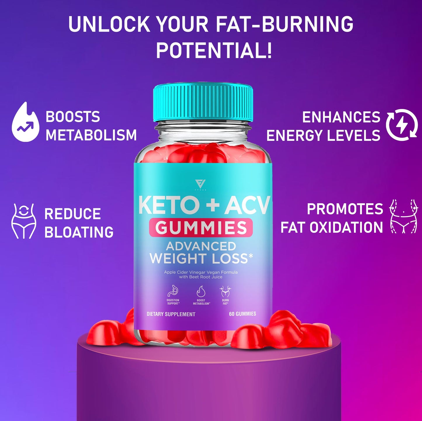 Proposed value: (2 Pack) Keto ACV Gummies Advanced Apple Cider Vinegar 1000MG Vitamin Supplement Formula for Women Men with Folic Acid Beet Root (120 Gummies)