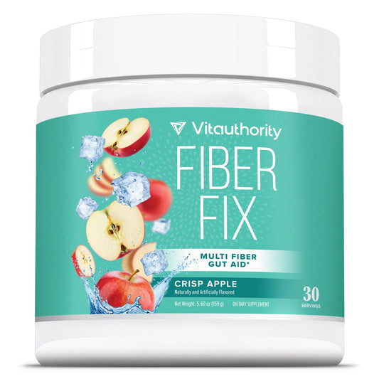 Prebiotic Fiber Powder Supplement | Healthy Gut Cleanse Detox for Women and Digestive Health Regularity, Satiety & Bloating Relief | Colon Cleanser Powder Apple Flavored, 30 Servings