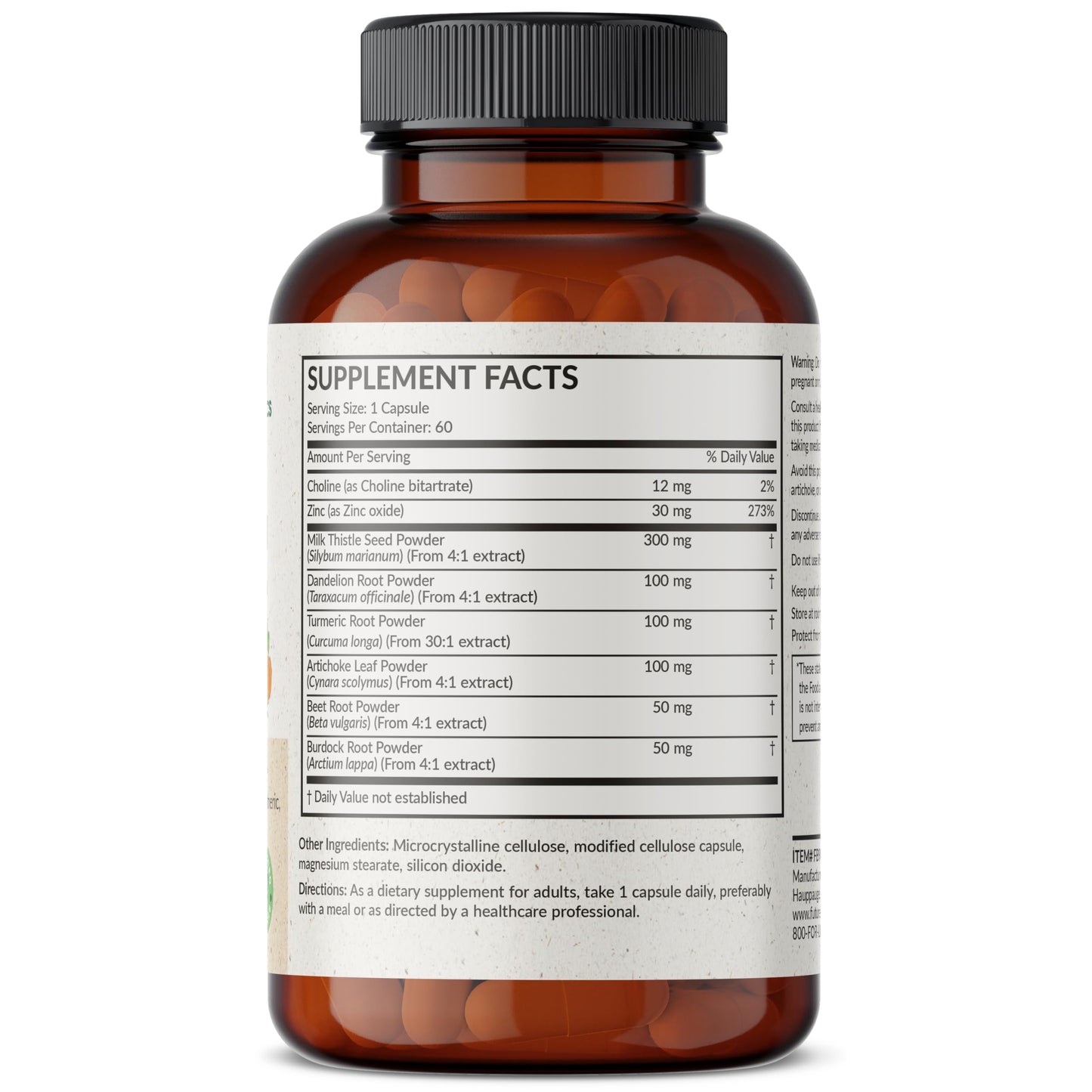 Futurebiotics Liver Detox Advanced Detox & Cleanse Formula Supports Healthy Liver Function with Milk Thistle, Dandelion Root, Turmeric Artichoke Leaf, & More, Non-GMO, 60 Vegetarian Capsules
