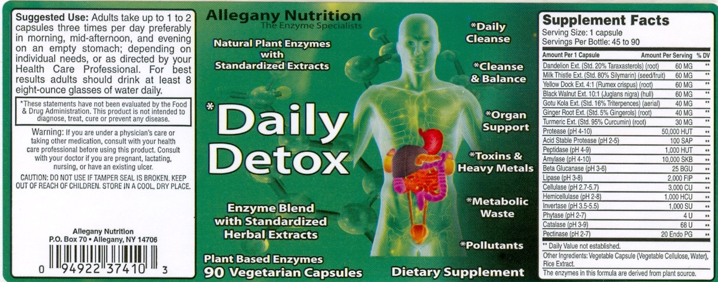 Allegany Nutrition Daily Detox - 90 Count