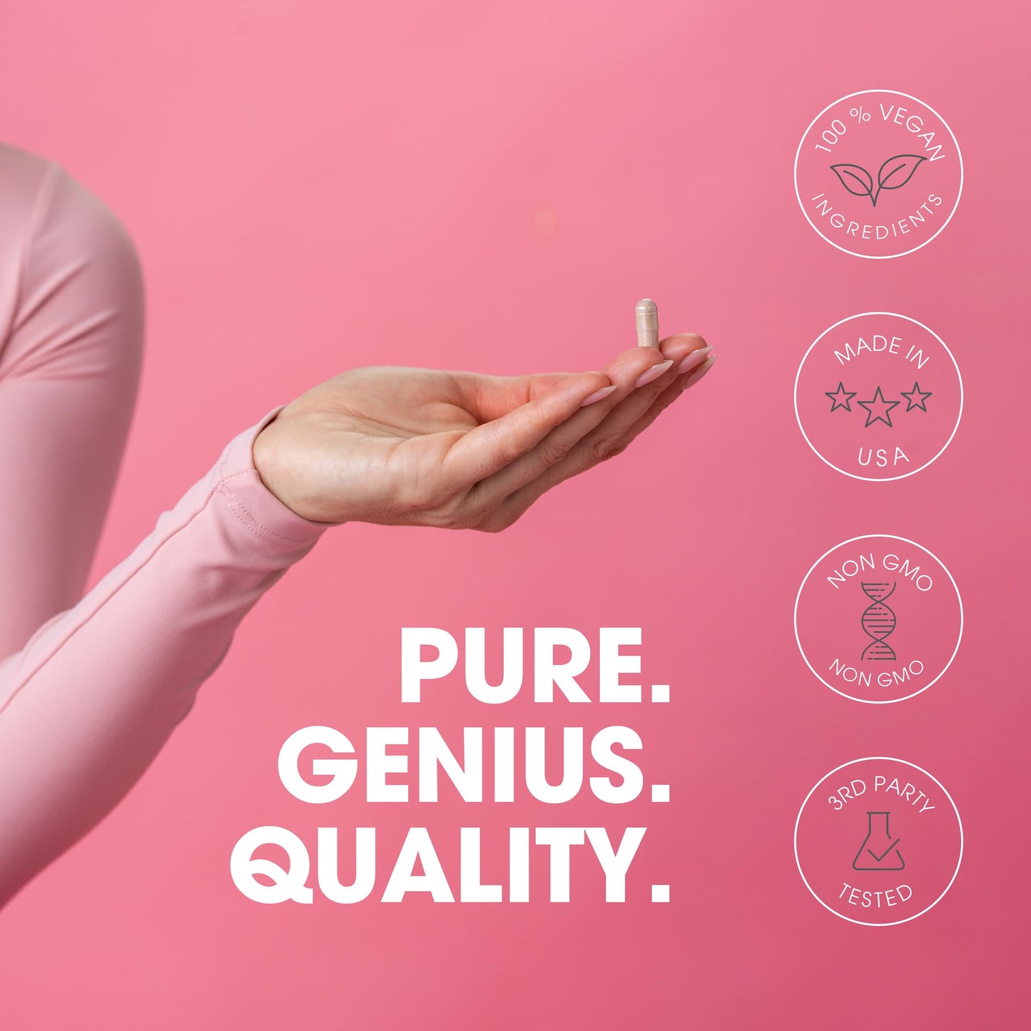 The Genius Brand - Genius Glucomannan 1,000mg Per Serving, 180 Capsules - Natural Fiber Source, Supports Regularity, Healthy Weight Management, Digestive Support, Non-GMO, Gluten Free