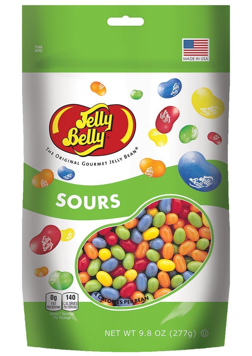 Jelly Belly 5 Sours Flavors Jelly Beans  98 oz Resealable Stand Up Pouch