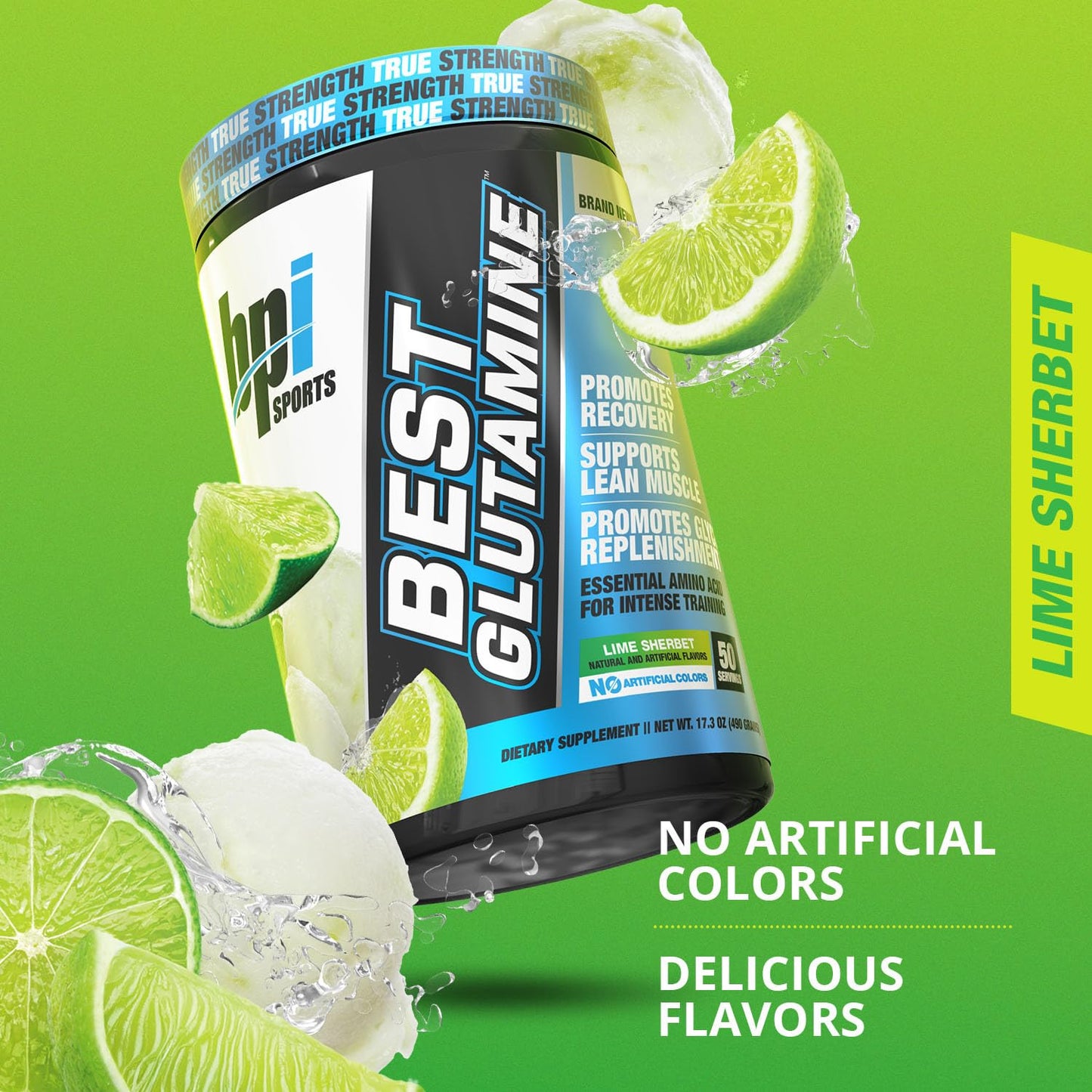 Best Glutamine Essential Amino Acid for Intense Training, Lime Sherbet, 14.1 oz