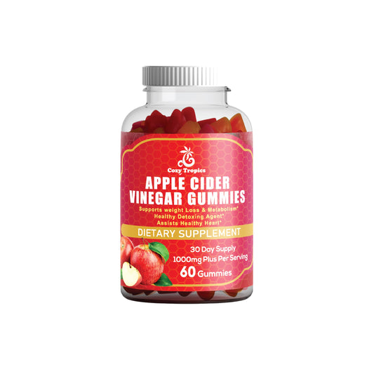 Cozy Tropics Apple Cider Vinegar Gummies - Supports Digestion, Detox & Metabolism Boost - Weight Loss Supplement - Metabolism Booster - 60 Counts Gummy Vitamins