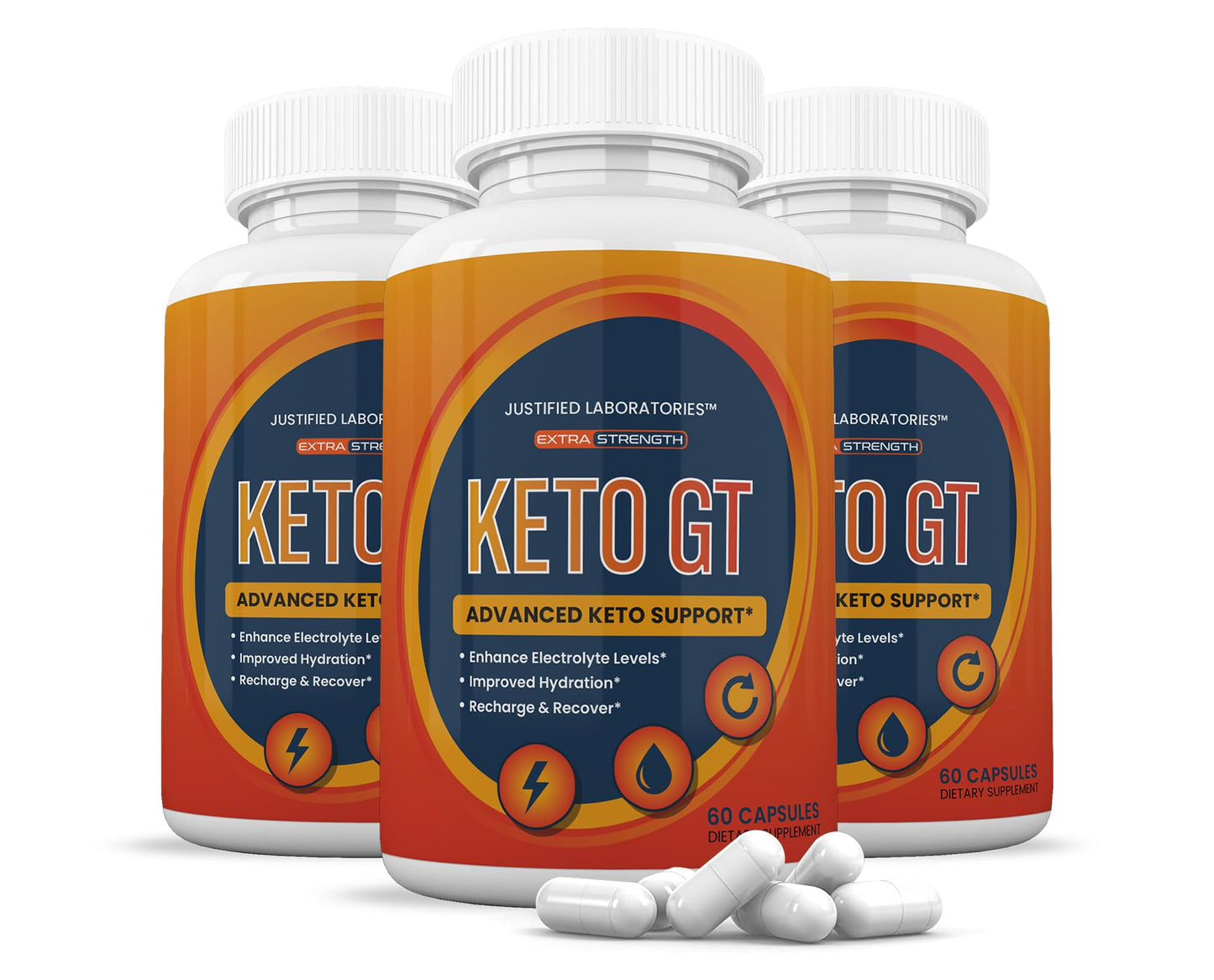 (3 Pack) Keto GT Keto Pills 1275MG New & Improved Formula Contains Apple Cider Vinegar Extra Virgin Olive Oil Powder Green Tea Leaf 180 Capsules