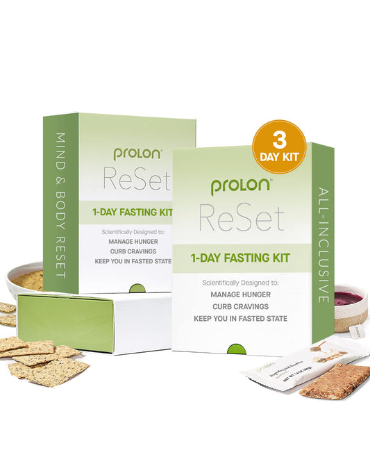 ProLon 3 Day Reset Fasting Kit | Fasting Program for Women & Men | Developed to Not Break a Fast | Low Calorie Pre Made Meals & Snacks | Plant Based Food for Diet Support | 3 Day Kit
