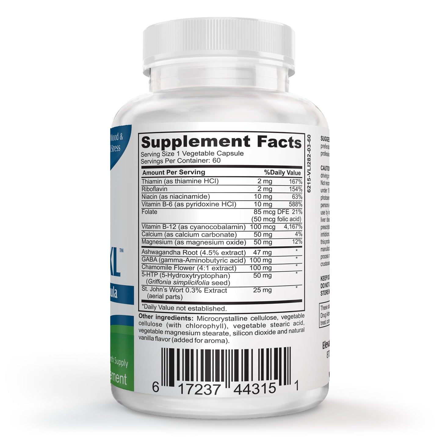 Mood Stabilizer-XL: Mood Support Supplement with 13 Active Ingredients Including 5-HTP, Ashwagandha, GABA & St. John's Wort Extract - Mood Enhancer Supplements & Vitamins - 60 Capsules