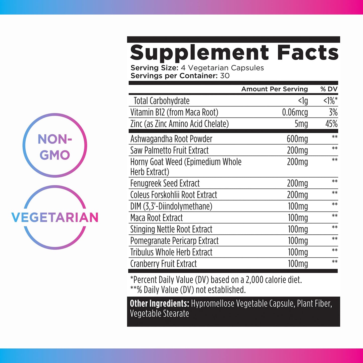 Livingood Daily Men's Hormone Support, 120 Vegetarian Capsules - Testosterone Booster, Endurance, Prostate Support, & DIM Supplement for Men - Supports Mood, Energy, & Stamina - Non-GMO, Vegan