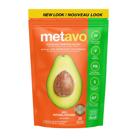 Metavo Smoothie Mix - Energy Support Supplement with AvoB, Vitamin C & Chromium, Ideal for Smoothie Blender Recipes, Sugar-Free Nutrition Powder, Healthy Beverages for Adults, 20 Servings-1 Count