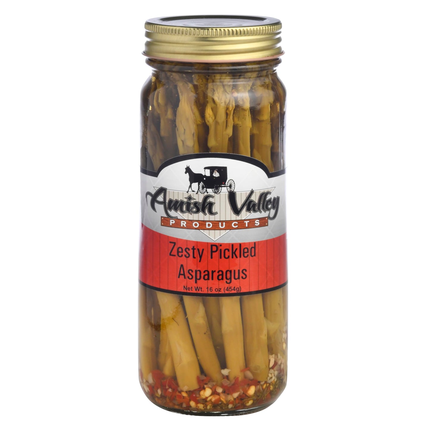 Amish Valley Products Pickled Aspargus Spears Glass Jar Vegetable Zesty One Jar