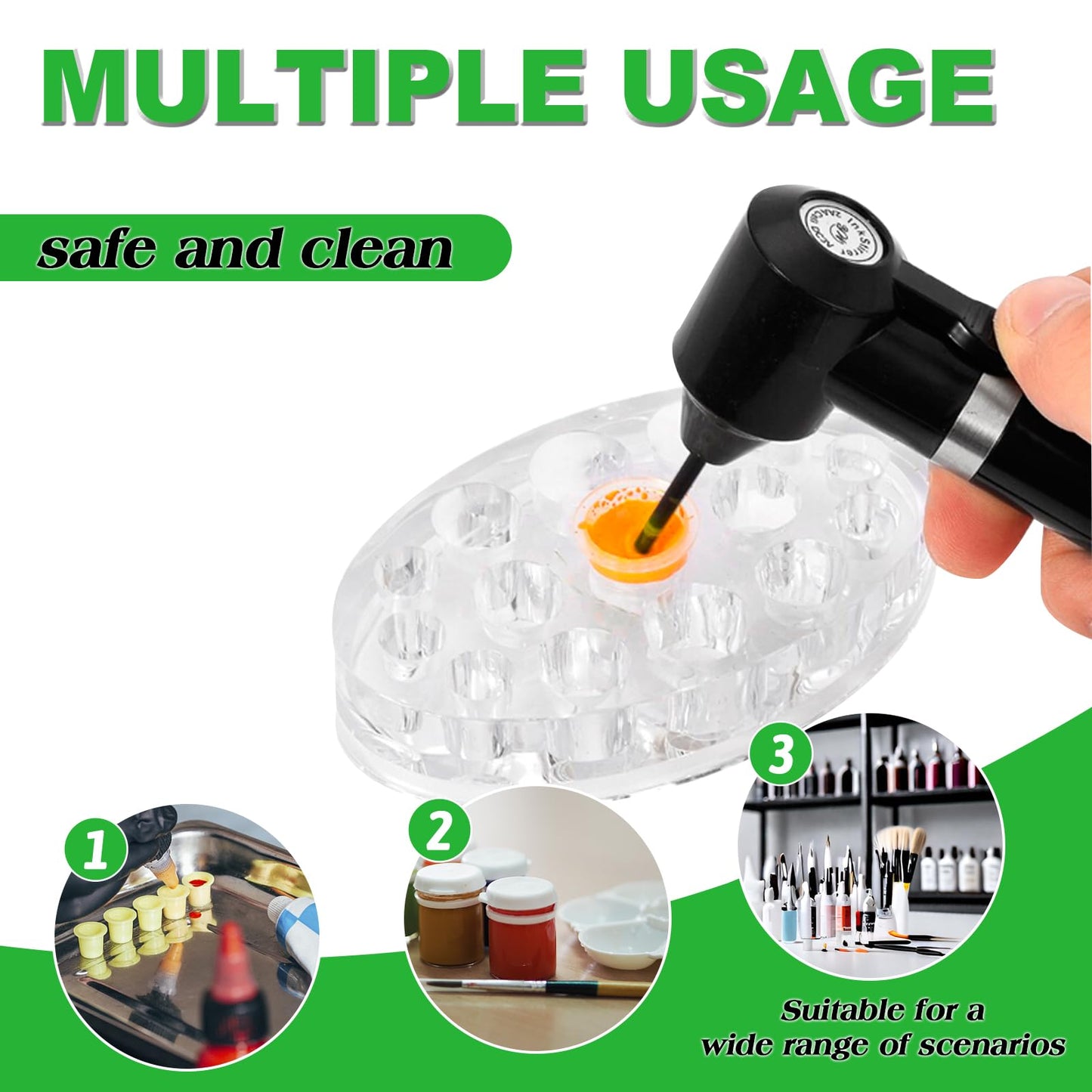 Jconly Ink Mixer Machine Kit - Pigment Mixer Machine with 100Pcs Mixing Sticks Eyebrow Color Makeup Ink Pigment Electric Agitator Machine for Makeup Microblading Supplies